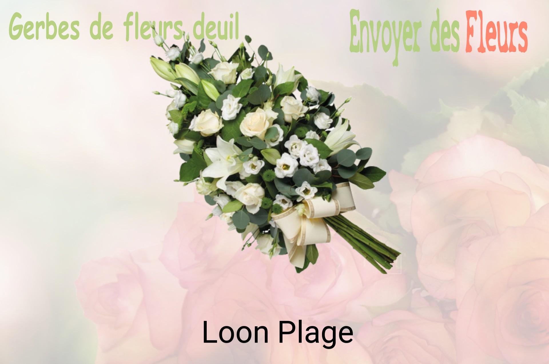 Gerbe de fleurs de deuil livrée à Loon-Plage